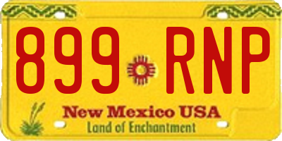 NM license plate 899RNP