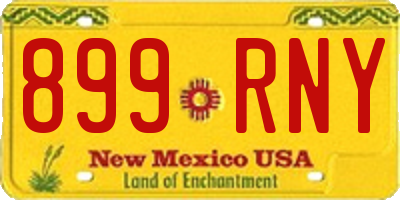 NM license plate 899RNY