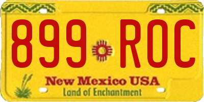 NM license plate 899ROC