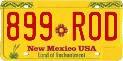NM license plate 899ROD
