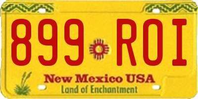 NM license plate 899ROI
