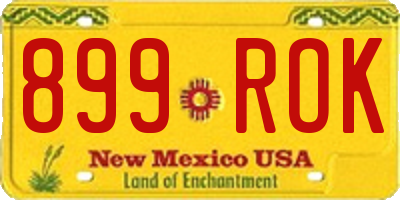 NM license plate 899ROK