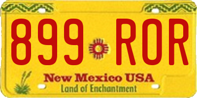 NM license plate 899ROR