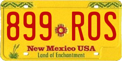 NM license plate 899ROS
