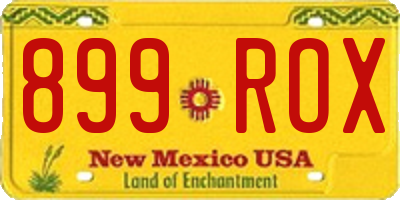 NM license plate 899ROX