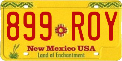 NM license plate 899ROY