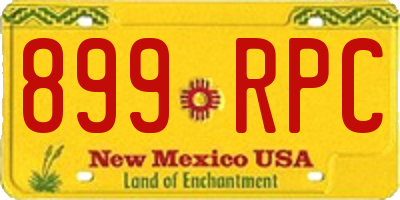 NM license plate 899RPC