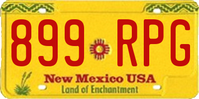 NM license plate 899RPG