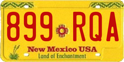 NM license plate 899RQA
