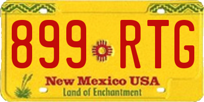 NM license plate 899RTG