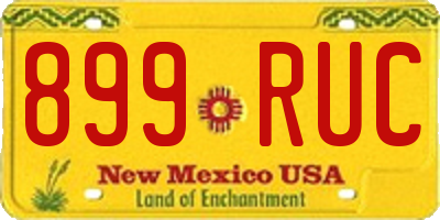 NM license plate 899RUC