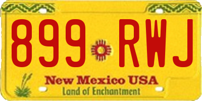 NM license plate 899RWJ