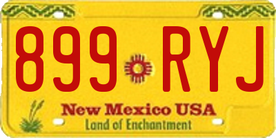 NM license plate 899RYJ