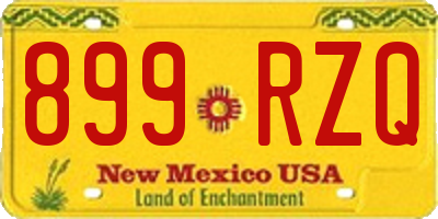 NM license plate 899RZQ