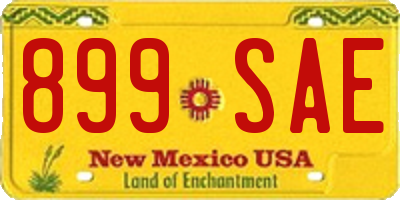 NM license plate 899SAE