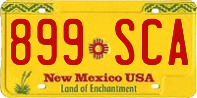 NM license plate 899SCA
