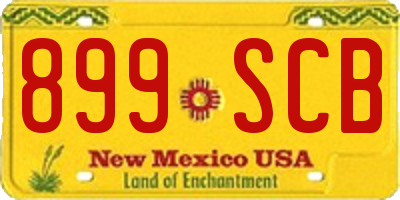 NM license plate 899SCB