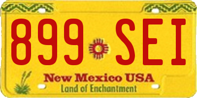 NM license plate 899SEI