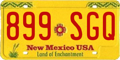 NM license plate 899SGQ
