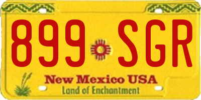 NM license plate 899SGR