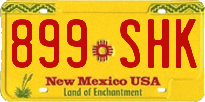 NM license plate 899SHK