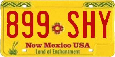 NM license plate 899SHY