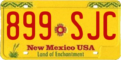 NM license plate 899SJC