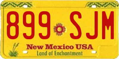 NM license plate 899SJM