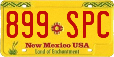 NM license plate 899SPC