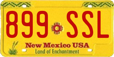 NM license plate 899SSL