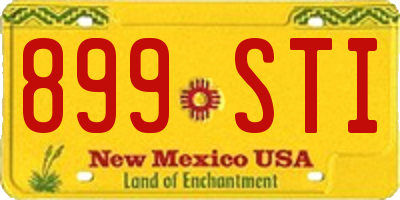 NM license plate 899STI