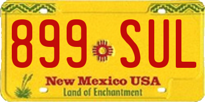 NM license plate 899SUL