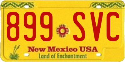 NM license plate 899SVC