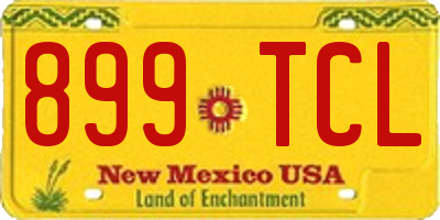 NM license plate 899TCL