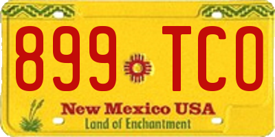 NM license plate 899TCO