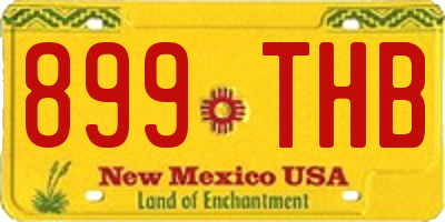 NM license plate 899THB