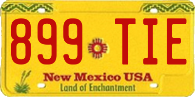 NM license plate 899TIE