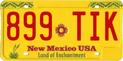 NM license plate 899TIK