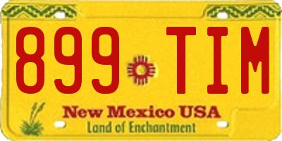 NM license plate 899TIM