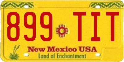 NM license plate 899TIT