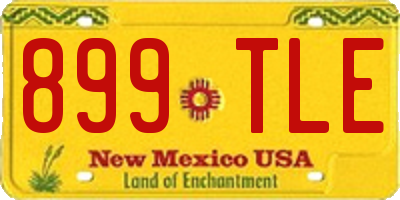 NM license plate 899TLE