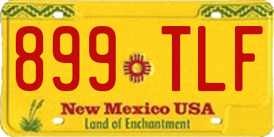 NM license plate 899TLF