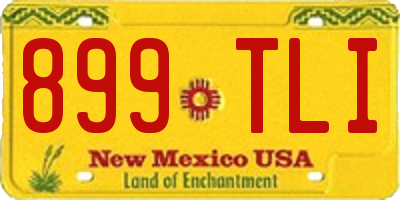 NM license plate 899TLI
