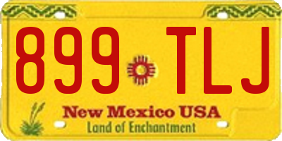NM license plate 899TLJ