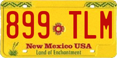 NM license plate 899TLM
