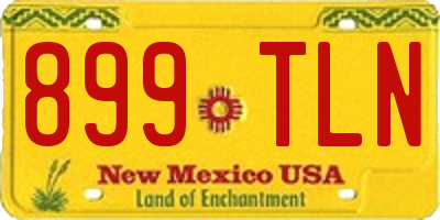 NM license plate 899TLN