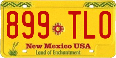 NM license plate 899TLO