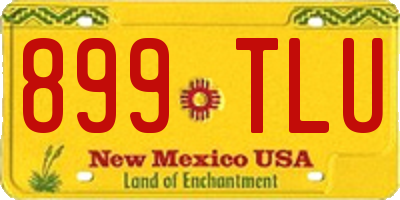 NM license plate 899TLU