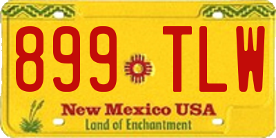 NM license plate 899TLW