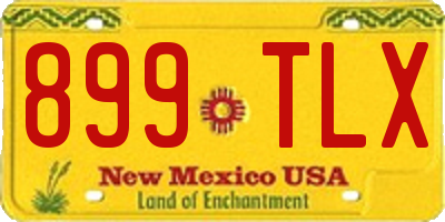 NM license plate 899TLX